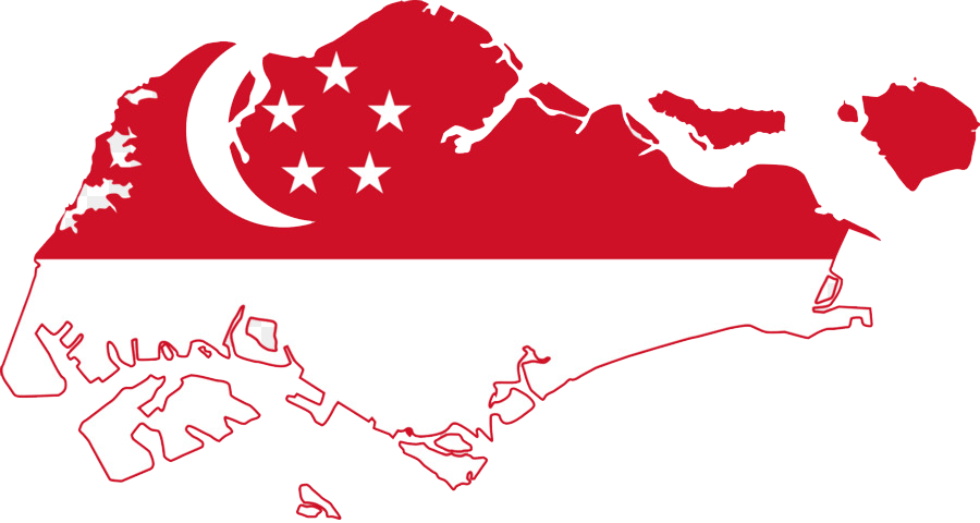 singapore-map-flag